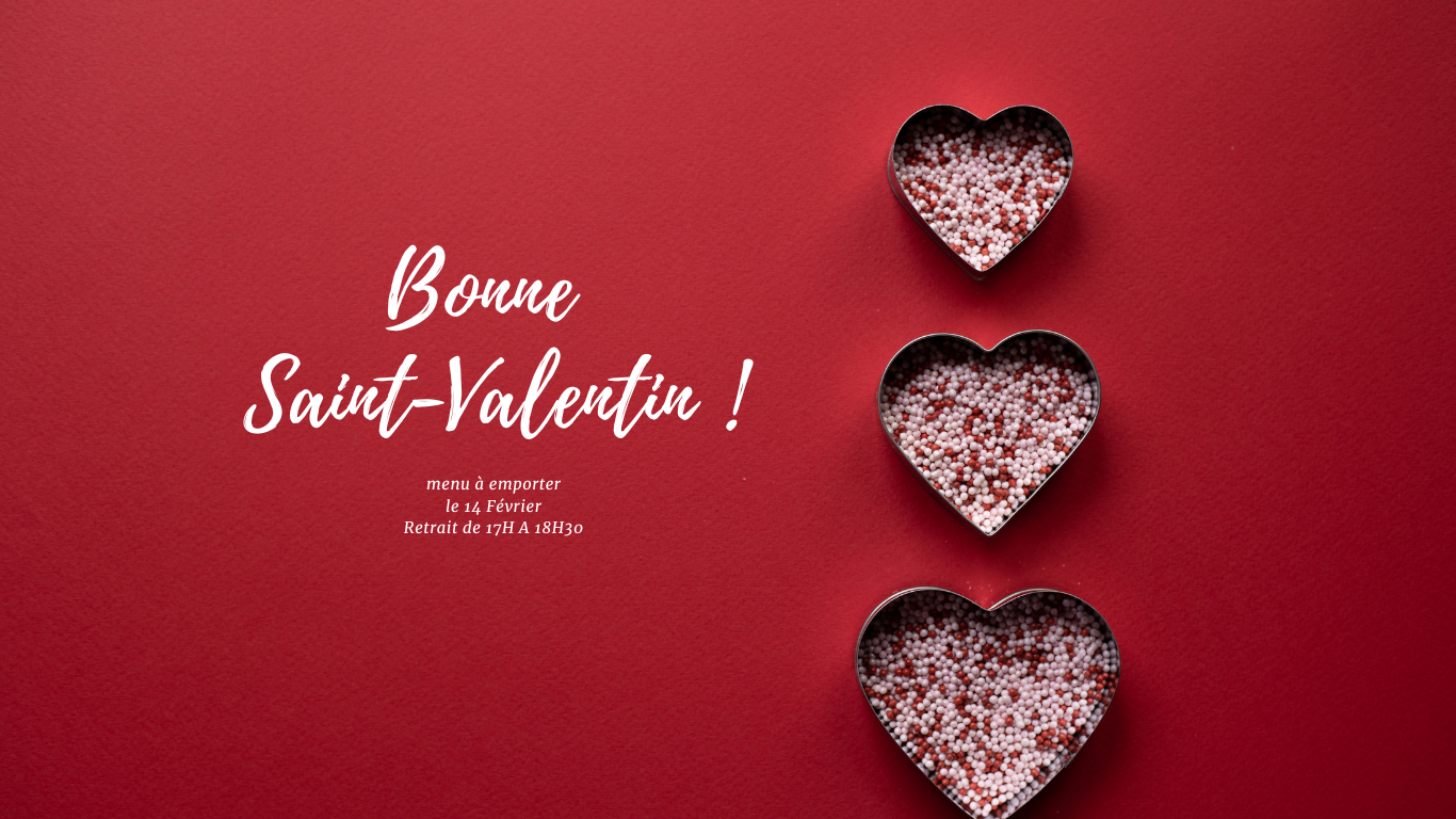 MENU ST VALENTIN CHEZ VOUS