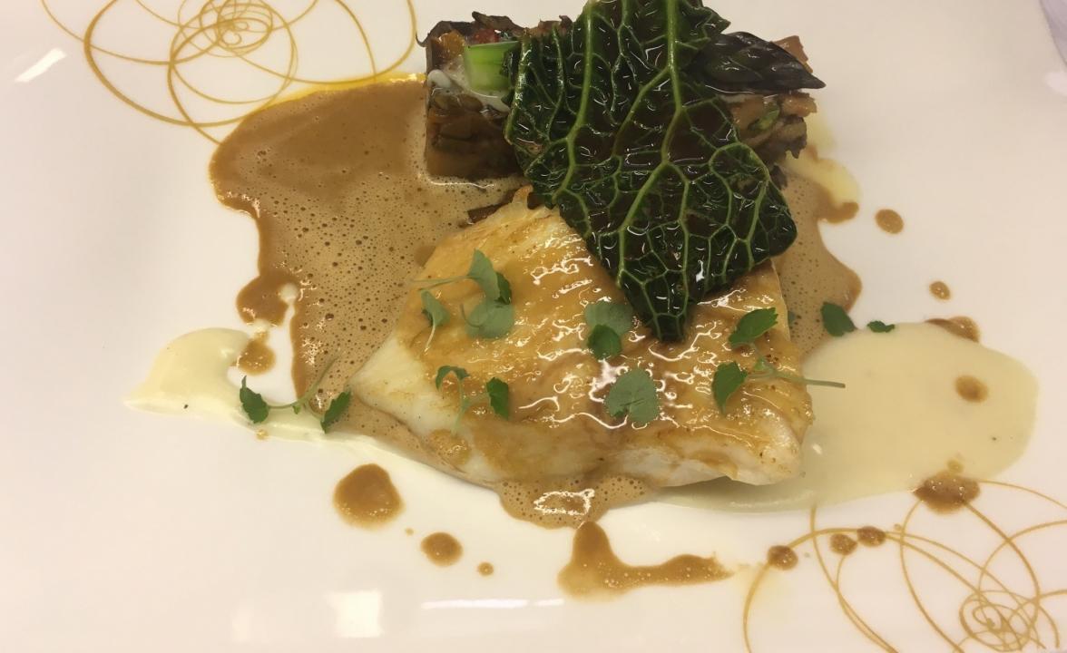 Blanc de turbot au jus de crustacés