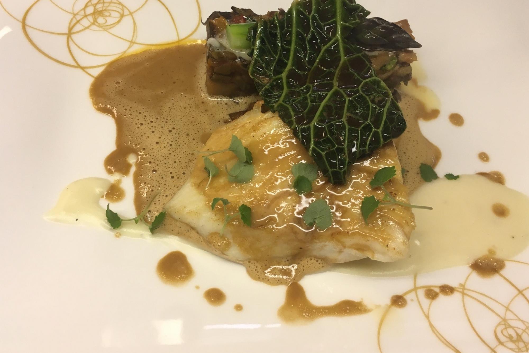 Blanc de turbot au jus de crustacés